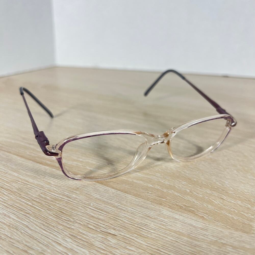 Tura Mod 585 MAU Eyeglasses Purple Clear FRAMES ONLY 50-14-135 Excellent Cond